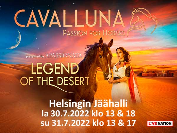 Cavalluna-hevosshow’n Suomen-esitykset nähdään heinäkuussa