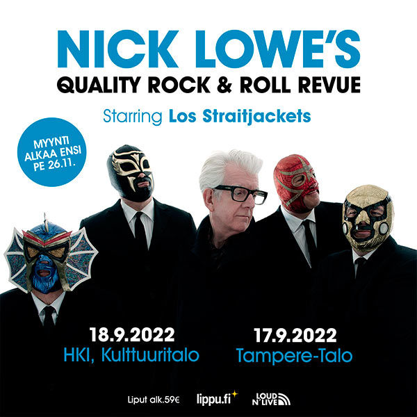 Englantilaisen pop-musiikin kivijalka Nick Lowe Helsinkiin ja Tampereelle syyskuussa 2022
