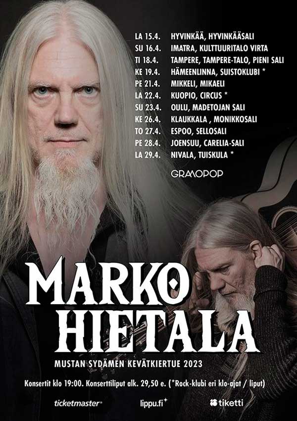   Legendaarinen Marko Hietala lähtee huhtikuussa Mustan Sydämen Kevätkiertueelle