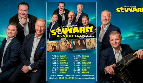 Legendaarisen Lasse Hoikka & Souvarit -kokoonpanon juhlakiertue alkaa 13. lokakuuta!