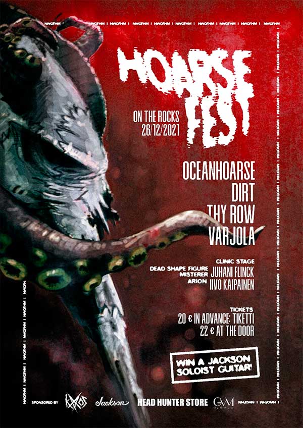 Hoarsefest-sisäfestivaali palaa isosti 26. joulukuuta – Mukana Oceanhoarse, Dirt, Thy Row, Varjola sekä Iivo Kaipainen ja Juhani Flinck
